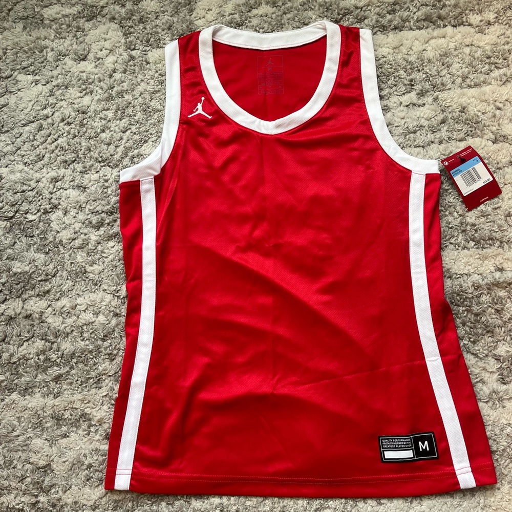 New Michael Air Jordan Brand Nike Jumpman Practice Jersey Women M Diri-Fit Red 💯